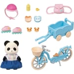 La fille panda, son vélo et sa remorque - SYLVANIAN FAMILIES - 5652 - Pour enfant à partir de 3 ans