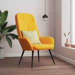 Chaise de relaxation Jaune moutarde Velours