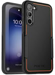 Poetic Neon Case for Samsung Galaxy S23 5G (6.2-inch) - Dual Layer, Slim, Shockproof, Anti-Fingerprint & Water Resistant - Black