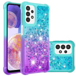 Samsung Galaxy A23 4g/5g Case Gradient Quicksand Gradient Quicksand Soft TPU puskurin tyynynpäällinen - sininen ja violetti