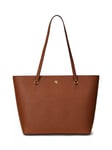 Ralph Lauren Lauren Ralph Lauren Karly Crosshatch Leather Tote