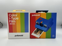 POLAROID GO Gen II Blue Instant Camera + 16 Colour I i-Type Film Instant Photos