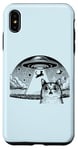 Coque pour iPhone XS Max Alien Cat Meme - Drôle de vaisseau spatial OVNI