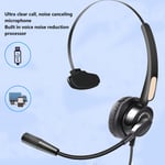 Call Center Headset Usb Adjustable Wired Service Headphone With Noise Cancelling