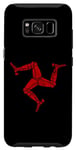 Coque pour Galaxy S8 Drapeau de l'île de Man Mann Manx Triskellion Rouge