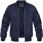 Magcomsen-Blouson Bombardier Observateur Pour Homme",Veste De Baseball Coupe-Vent,Fermeture Éclair Complète,"Été Et Automne