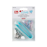 Prym Love Press Fasteners Jersey Brass 8 mm, Metal, Pink/Light Blue/Pearl, 14 x 9.3 x 2.5 cm