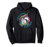 FEELING STABBY Funny Unicorn Introverts Meme Pullover Hoodie