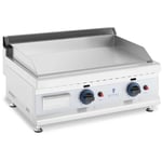 Royal Catering Brugt Stegeplade gas - dobbelt 60 x 40 cm glat 2 3.100 W naturgas 20 mbar