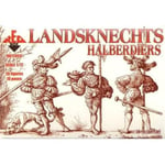 Figurines de mercenaires hallebardiers du 16ème siècle - REDBOX - 1:72