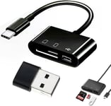 1 Article 3 en 1 Lecteur Carte SD,Adaptateur Carte SD,Adaptateur Micro SD vers USB,USB C Lecteur de Carte SD, Adaptateur USB C vers SD/Micro SD/USB 3.0, Lecteur de Carte Mémoire¿Noir¿