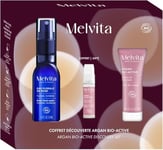 Melvita, Coffret anti-âge naturel : routine complète avec eau florale de rose, sérum éclat et crème lift fermeté à l'huile d'argan bio pour une peau revitalisée et éclatante, Idéal pour les Fêtes