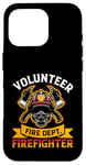 Coque pour iPhone 16 Pro Emblème de pompier Brave Hero Fire Dept