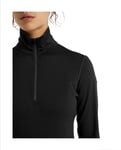 Icebreaker Women Merino 200 Oasis LS Half Zip Black - 2st. kvar  - Alpingaraget