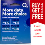 O2 Sim Card - PAYG -PAY AS YOU GO 2G/3G/4G O2 Pay As You Go 02 Smart