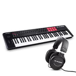 MIDI Controller & Headphones Bundle - M-Audio Oxygen 61 Key USB MIDI Keyboard Controller & HDH40 Over Ear Studio Headphones