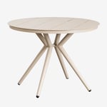 Table De Jardin Ronde En Aluminium Valérie Tapioca Beige Ø100 Cm