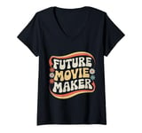 Womens Filmmaker Future Movie Maker V-Neck T-Shirt