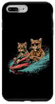 Coque pour iPhone 7 Plus/8 Plus Vêtement de jet ski hawaïen et lunettes de soleil pour chat