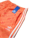 adidas Originals Mens Orange Mono Swim Shorts Size UK XL 38 - 42" Waist