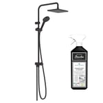 Colonne de douche ou bain douche sans mitigeur HANSGROHE Vernis Shape 230 EcoSmart noir mat + nettoyant Briochin