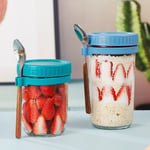 Storage Large Capacity Jars Graduated Jar Light Food Cup Milk Breakfast Glass