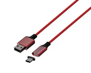 Konix Mythics Premium Magnetic Charging Cable 3m Type A to C for Xbox Series X|S Controller - Fast Charge - Red