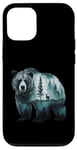 Coque pour iPhone 12/12 Pro Majestic Grizzly Bear Cerf Forêt Scenic Nature Wildlife Art