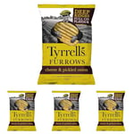 Tyrrells Furrows Cheese & Pickled Onion Sharing Crisps 150g (Pack of 4)