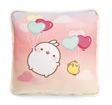 NICI coussin MOLANG carré 30x30 cm coloré - Coussins en peluche doux pour les garçons, les filles, les bébés - idéal pour la maison, la maternelle ou en déplacement - 61676