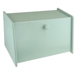 Mint Green Kitchen Rubberwood Wooden Bread Bin Dropfront Food Storage Container