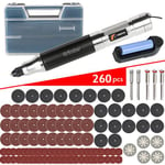 Perceuse électrique sans fil pour Dremel,stylo de gravure de travail de calcul,batterie au lithium,outil de coupe et de polissage à distance,mini perceuse sans fil - Type Set 4