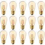 Beijiyi - led E27 Vintage Ampoule, ST45 Faciles à 1W = 10W Ampoules à Incandescence, Super Blanc Chaud 2200 k E27 Medium Base Ampoule Lampe de