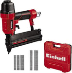 Einhell Agrafeuse pneumatique TC-PN 50 (appareil 2-en-1 combinant agrafeuse et cloueuse, avec 1 500 agrafes et 2 000 clous, burette d’huile (huile non fournie), raccord, coffret de transport)