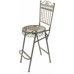 Tabouret de Bar Métal Pliable 130415 Chaise de Bar Chaise de Jardin Chaise Haute Jardin Antique Chaise de Comptoir Tabouret de Comptoir Nostalgie