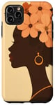 Coque pour iPhone 11 Pro Max Femme noire féministe afro-américaine design minimaliste