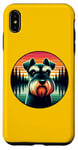 iPhone XS Max Miniature Schnauzer Dog Sunset Retro Style Vintage 80s 70s Case