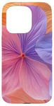 Coque pour iPhone 15 Pro Mélange floral romantique dans des tons orange chaud et bleu froid