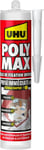 Polymax prise immédiate invisible- Mastic/colle de fixation MSP pour coller, assembler et jointer, toutes surfaces, ultra solide, sans solvants, transparent, cartouche 300 g