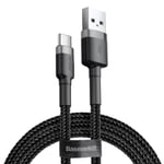 Baseus USB-C Snabbladdning Laddningskabel Samsung / Android -2m Svart