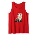 Red Otter Nose Funny Day 2024 Red Otter Nose Cute Otter Kids Tank Top