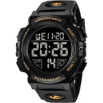 Herrar Digital Klocka - Sport Militär Svart Klocka 50m Vattentät Utomhus Chronograph Herrar Militär Klocka