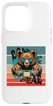 iPhone 15 Pro Max Bear boombox retro vintage sunglasses cool music paws detail Case