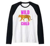 Wild Child Animal RIghts,Animal Leopard Cats Kittens,Zoos Raglan Baseball Tee