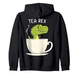 Tea Rex T-Rex Tea Lover Dinosaur Joke Pun Zip Hoodie