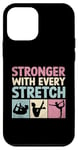 Coque pour iPhone 12 mini Plus fort à chaque étirement exercice Pilates