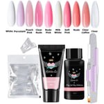 Gelenaglar- Poly Gel Nails Kit Clear