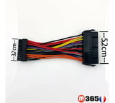 Cable 24 pins grand 52mm - 24 pins petit 37mm adaptateur Alimentation carte mere