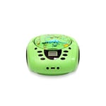 WE Lecteur - Radio CD - USB WeKids: FM, Lecteur CD/CD-R/CD-RW/MP3, RMS2*2W, entrée Aux et Micro, modèle Dinosaure