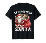 Springfield Santa Funny Clous With Dogs and Cats They Eating T-Shirt